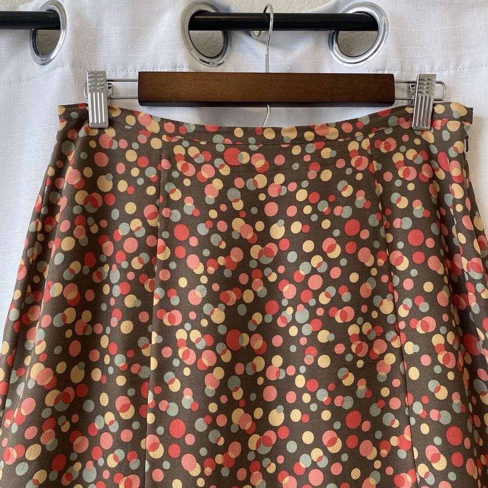 valerie stevens petites 100% silk skirt Size 8P Polka Dots Y2K - Picture 2 of 13